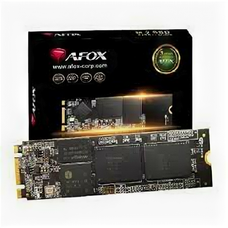 SSD M.2 AFOX 250Gb MS200 Series Retail (SATA3.0, up to 550/460Mbs, 3D TLC, 200TBW, 22х80mm
