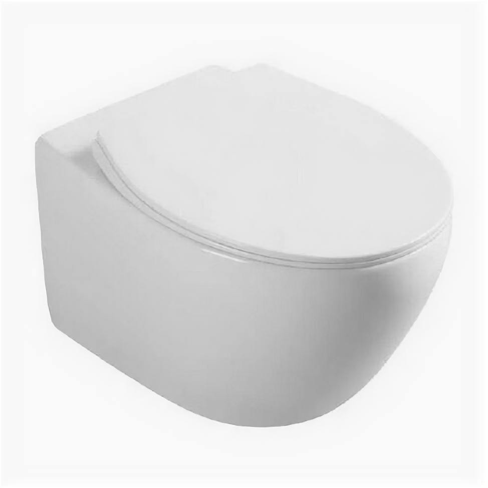 Унитаз подвесной Vincea Felice VT1-25 безободковый, цвет белый, ультратонкое soft-close сиденье