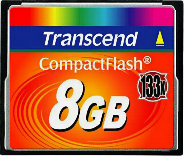 Память Compact Flash 8Gb Transcend TS8GCF133 .