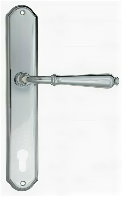Дверная ручка Venezia "CLASSIC" CYL на планке PL02 полированный хром