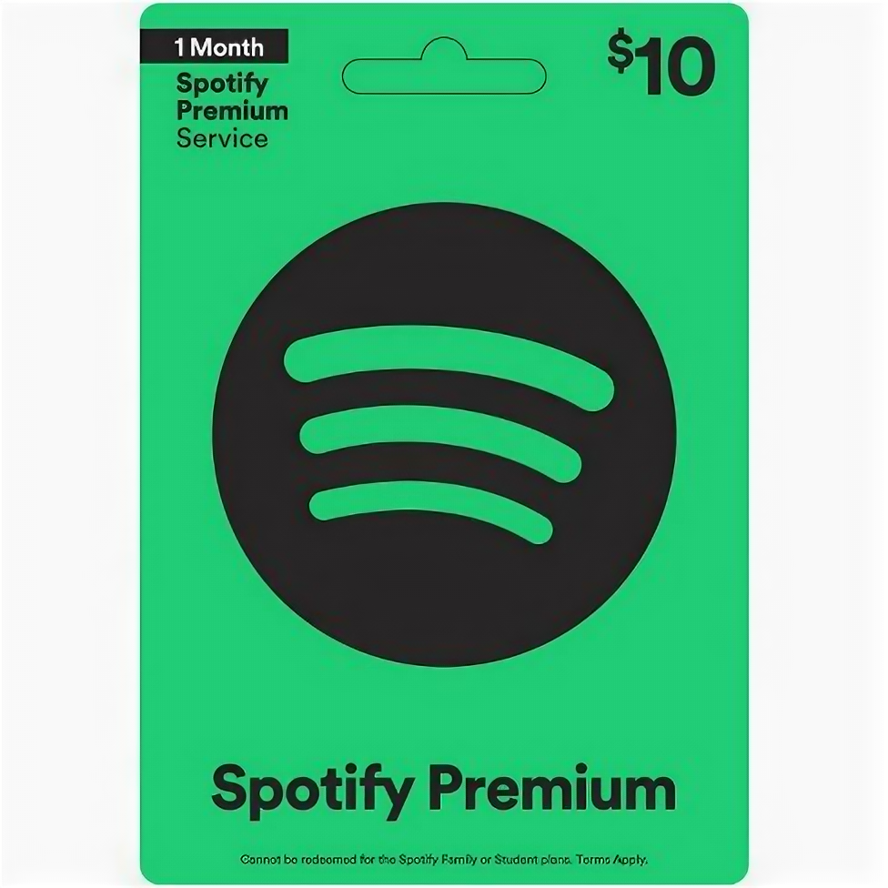 Код пополнения Spotify США номинал 10 USD