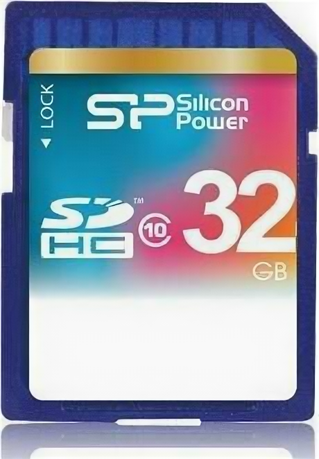 Память Secure Digital Card 32Gb Silicon Power SP032GbSDH010V10 .