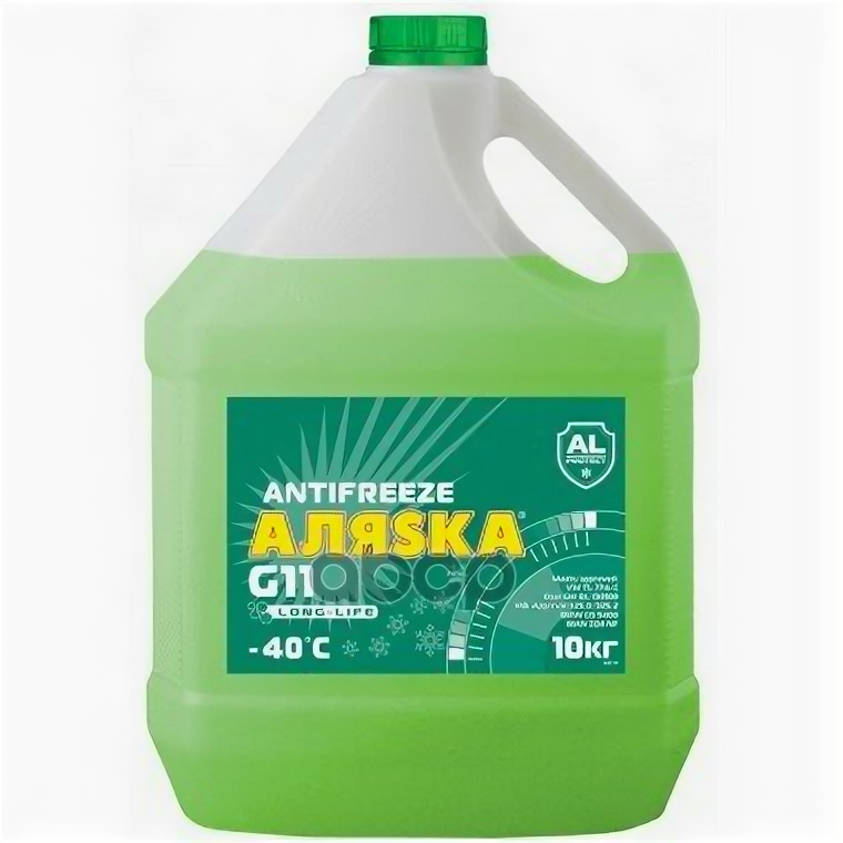 Антифриз Аляска Antifreeze G11 Готовый -40C Зеленый 10 Л 5523 Аляска арт. 5523