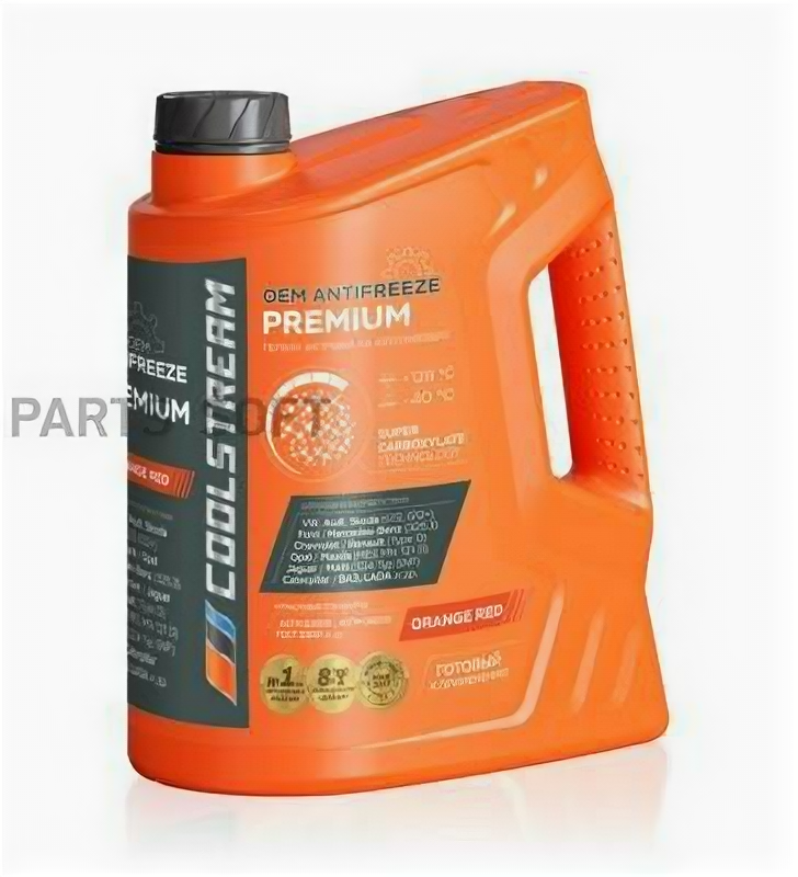 Антифриз Premium 40 готовый оранжевый 5кг COOLSTREAM / арт. CS010102 - (1 шт)
