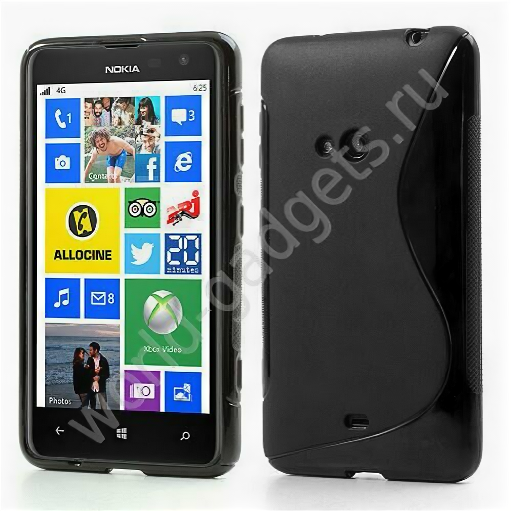 Нескользящий чехол для Nokia Lumia 625 (черный)