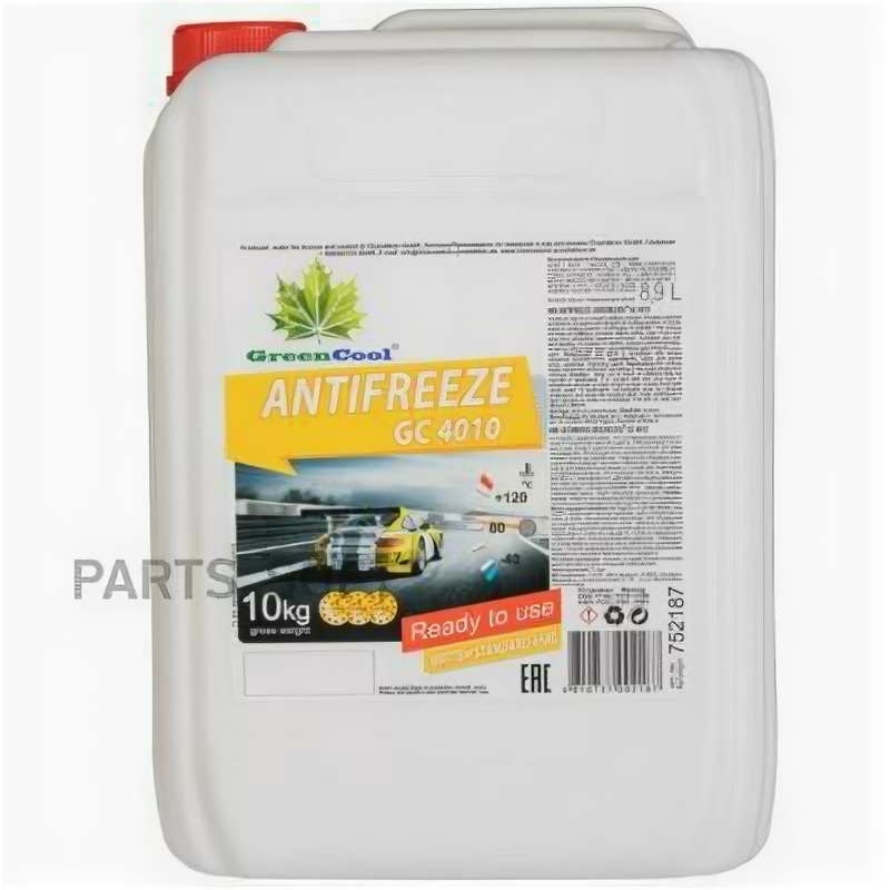 GREENCOOL GС4010 10KG_антифриз !752187 желтый готовый -40°C\ GREENCOOL / арт. 752187 - (1 шт)