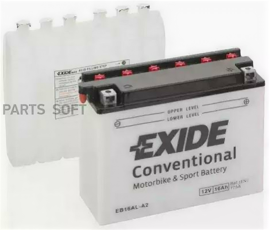 Мото Акб 12v 16ah 175a 205x70x162 /-+/ (Длина X Ширина X Высота) EXIDE арт. EB16AL-A2