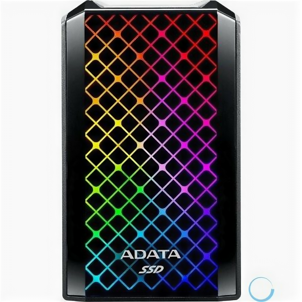 Твердотельный диск 2TB A-DATA SE900G, External, USB 3.2 Type-C, R/W -2000/2000 MB/s RGB, черный