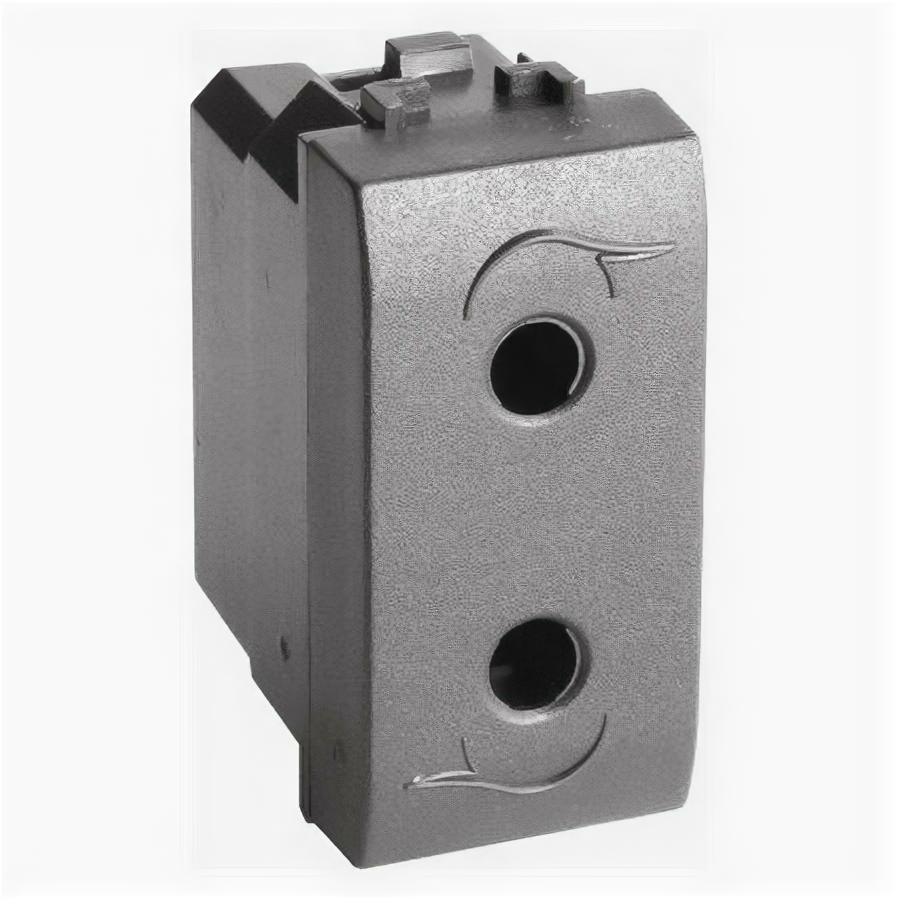 фото Розетка DKC BRAVA, скрытый монтаж, черный, 77491N