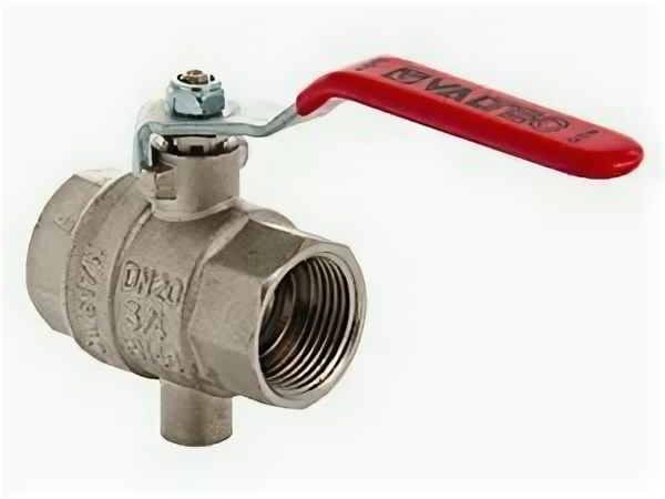 фото Кран шаровой 1/2" для подключения датчика температуры VT.247.N.04