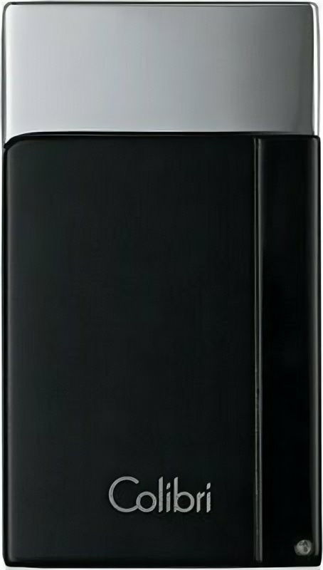 Зажигалка Colibri ASPIRE black lacquer polished chrome