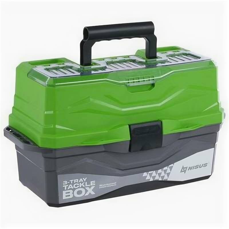 Ящик для снастей Tackle Box NISUS трёхполочный, цвет зелёный NISUS 4730643 .