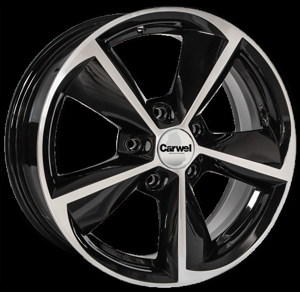 Литые колесные диски Carwel Каган 160 (Fluence) 6.5x16 5x114.3 ET47 D66.1 Чёрный с полированной лицевой частью (36525)