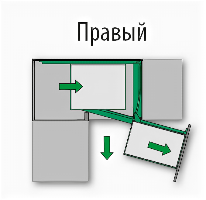 Комплект установочный правый, Волшебный угол 450-600 мм, H 525, Рама + амортизатор, цвет титан - фотография № 2