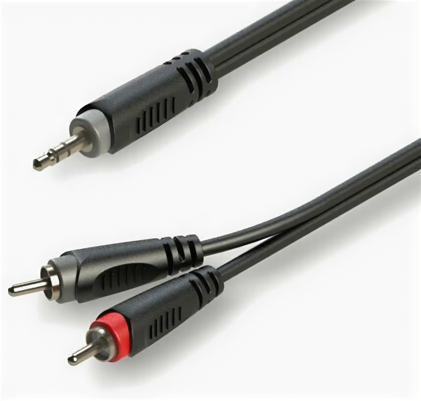фото ROXTONE RAYC150/3 Аудио-кабель, 3.5мм Stereo Jack 2 x RCA M, 3 м