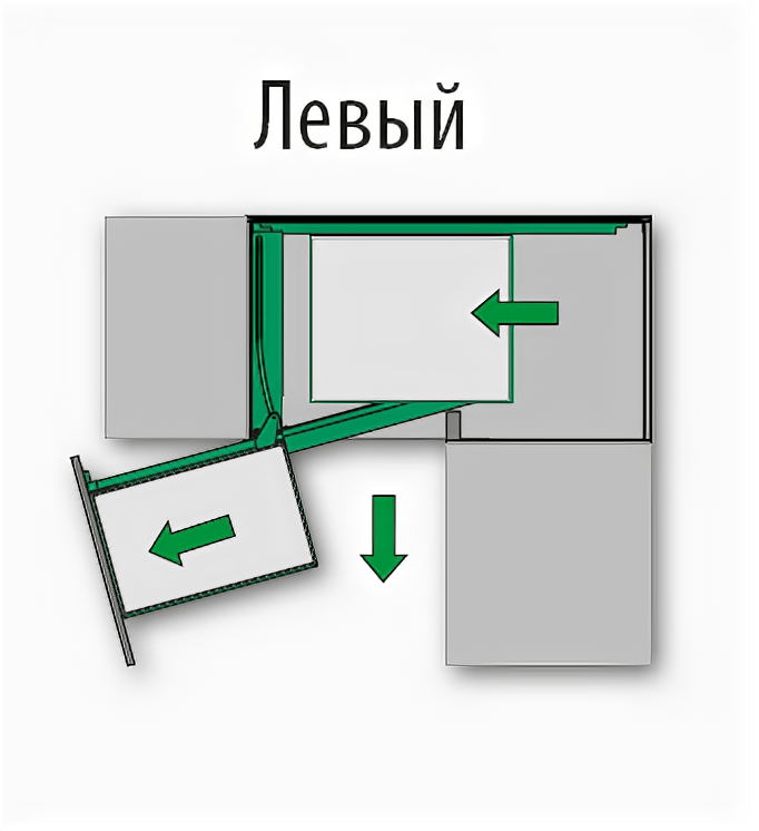 Комплект установочный левый, Волшебный угол 450-600 мм, H 525, Рама + амортизатор, цвет титан - фотография № 2