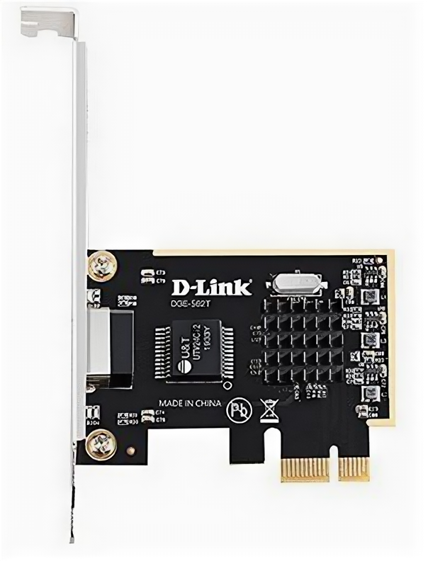 D-Link Сетевая карта D-Link DGE-562T/A2A, PCI-Express Network Adapter with 1 100/1000/2.5GBase-T RJ-45 port.802.1Q VLAN, 802.3x Flow Control, Jumbo frame 9,8K, 802.1p QoS, Wake-On-LAN, EEE 802.3az, Microsoft Windows 10 3