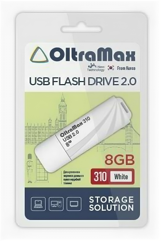 USB flash накопитель Oltramax OM-8GB-310-White