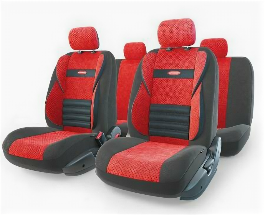 Чехлы-Авто COMFORT COMBO,ортопед.литой подгол.,вел Autoprofi CMB-1105 BK/RD-M