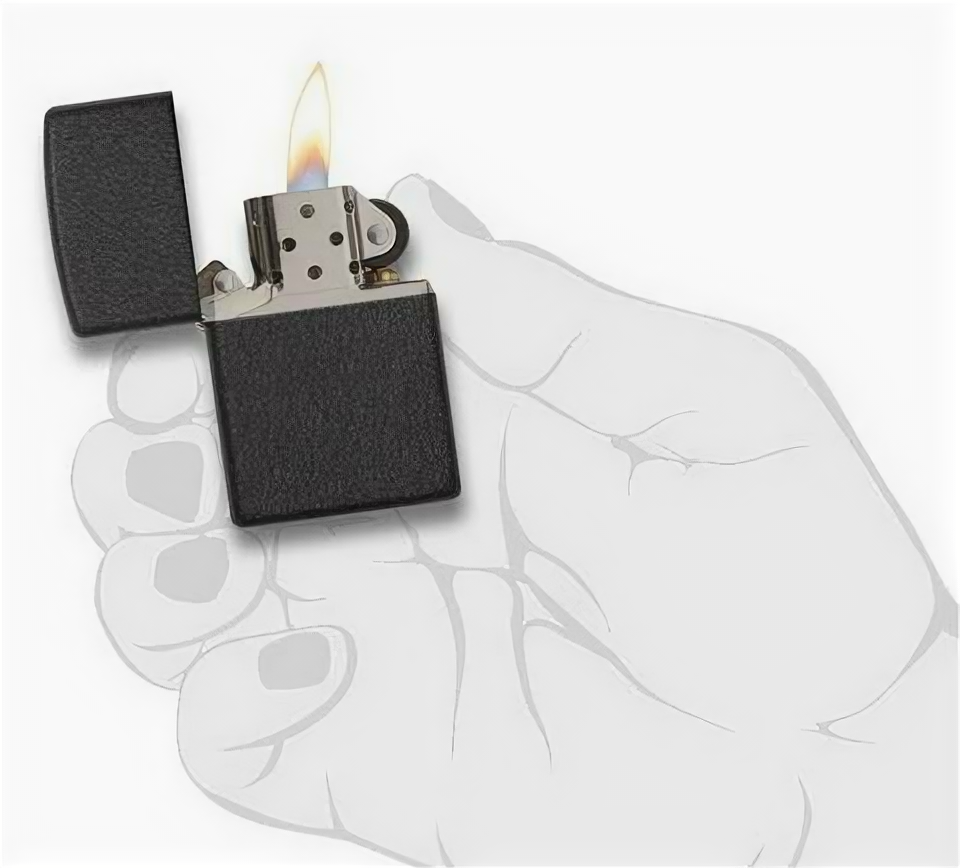 Зажигалка Black Crackle Zippo арт. 236 - фотография № 4