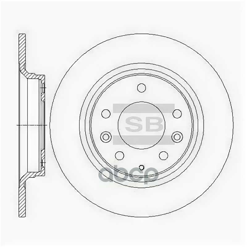 Диск Тормозной, Задний Sangsin brake арт. SD4412