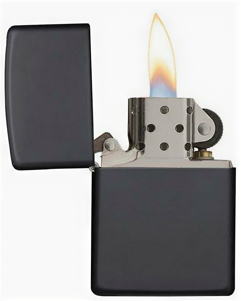 Зажигалка с покрытием Black Matte Zippo арт. 218 - фотография № 2