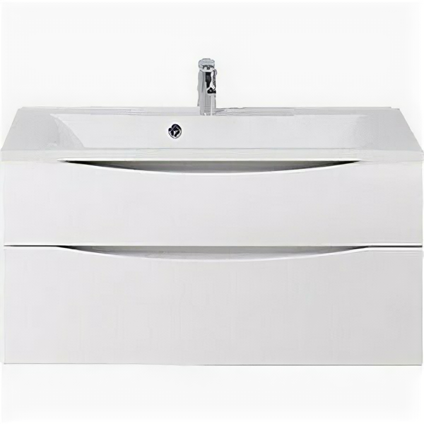 Тумба с раковиной BelBagno Marino-H60 100 bianco lucido (MARINO-H60-1000-2C-SO-BL-P BB1000/445-LV-MR-PR)