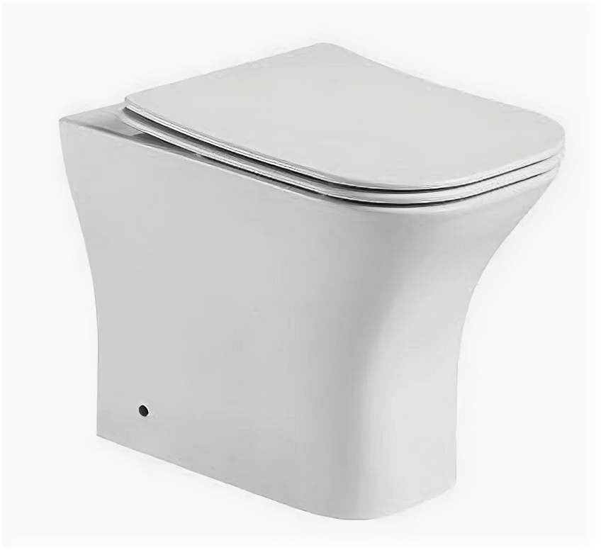 Унитаз приставной CeramaLux 215D с сиденьем микролифт, белый
