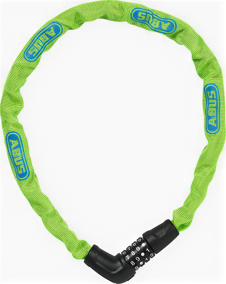 Велозамок кодовый ABUS Steel-O-Chain 5805C/75см цепь 5мм, класс защиты 4/15, 500гр, лаймовый