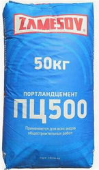 Цемент ZAMESOV М-500 ЦЕМ I 42,5Н Портланд по 50 кг (1шт) (98011)