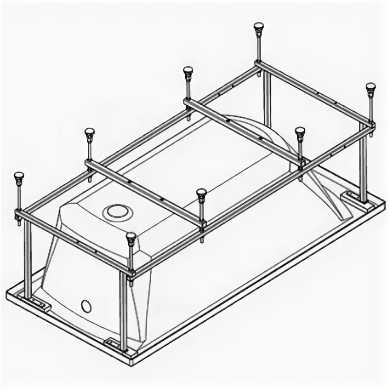 Акриловые ванны 1WH112425 Монтажный комплект для ванны Santek Монако 160х70 1WH112425