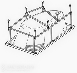Монтажный комплект к ванне Santek шри-ланка 150х100, левая/правая арт. 1WH302396