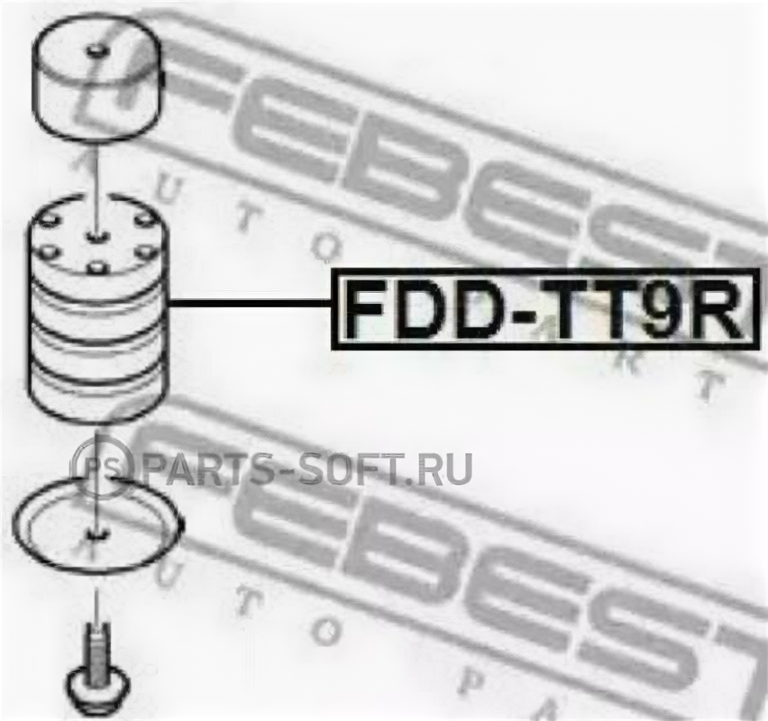 Отбойник рессоры задней FEBEST / арт. FDDTT9R - (1 шт)