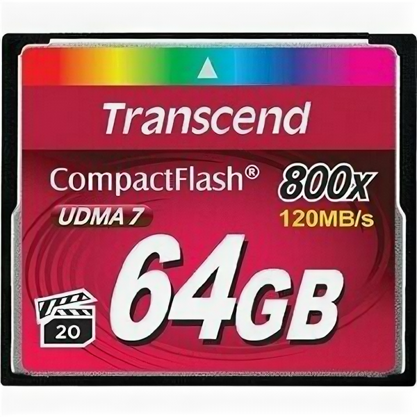 Карта памяти Transcend CF 64GB 800X (TS64GCF800)