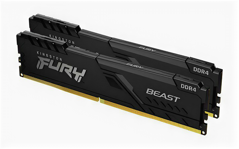 Оперативная память Kingston DDR4 32Gb (2x16Gb) 3600 MHz pc-28800 FURY Beast Black (KF436C18BBK2/32)