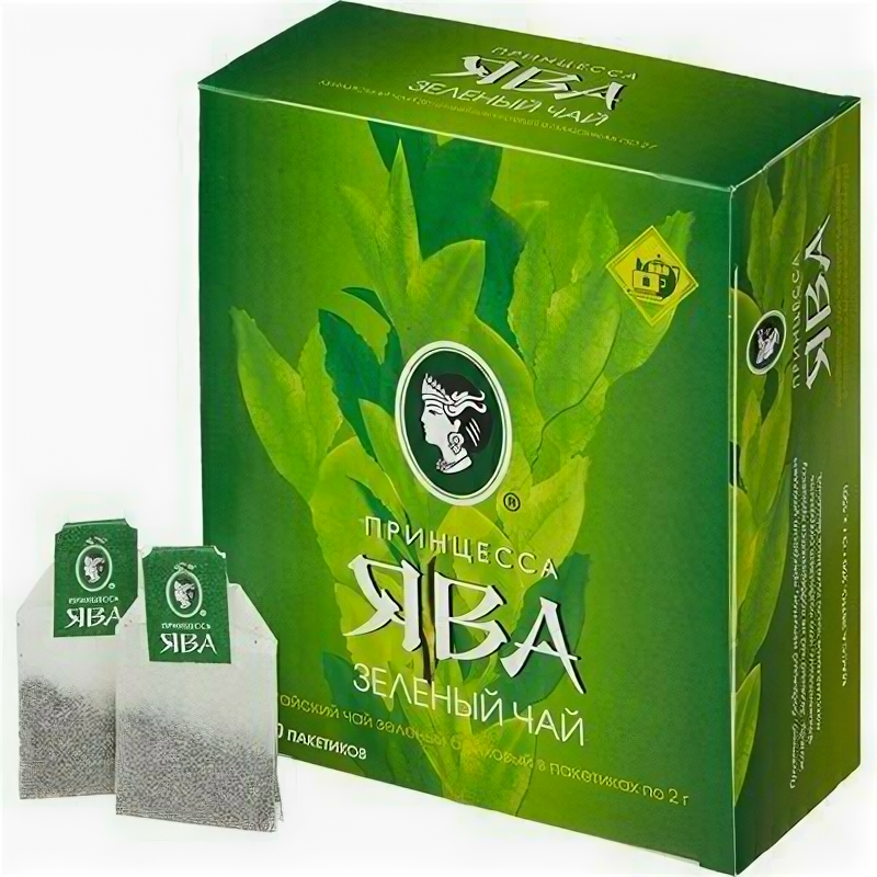 Чай Принцесса Ява зеленый 100 пакетиков, 251466 - фотография № 1
