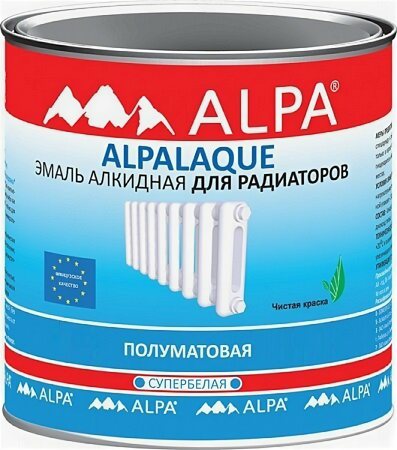 Alpa / Альпалак полуматовая эмаль для радиаторов белая 25л