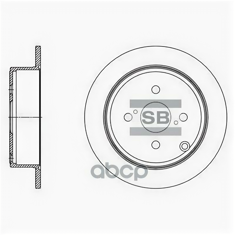 Диск Тормозной Задний Toyota Corolla (E12) Sd4092 Sangsin brake арт. SD4092