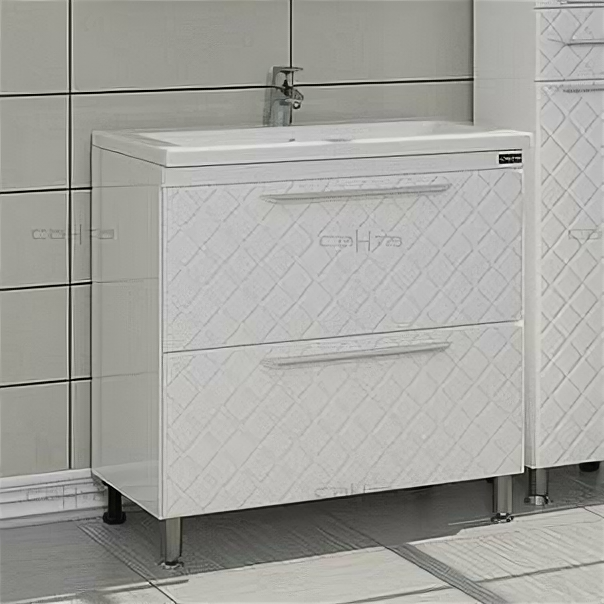 фото тумба с раковиной СанТа Тумба с раковиной СанТа Калипсо Люкс 80 напольная