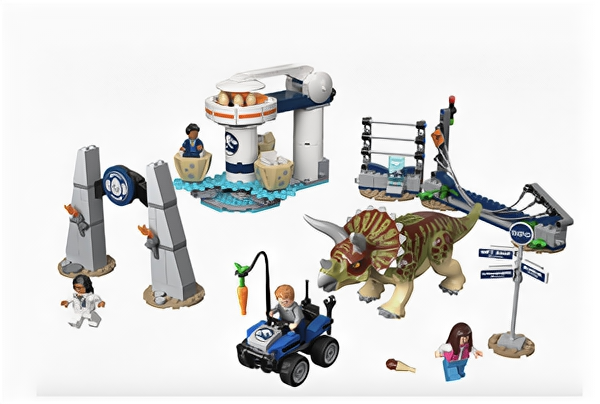 Конструктор LEGO Jurassic World 75937 Ярость Трицератопса