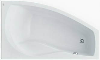 Ванна ассиметричная Santek акриловая майорка 1500х900 белая правосторонняя арт. 1WH111985, (без монтажного комплекта/ножек)
