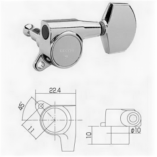 Gotoh SG381-01-C колки 3+3 хром schaller large