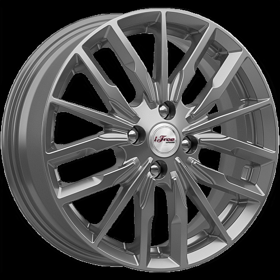 Литые колесные диски iFREE Миконос (КС946) Хай вэй 6x16 4x100 ET45 D54.1 Серый тёмный глянцевый (616504)