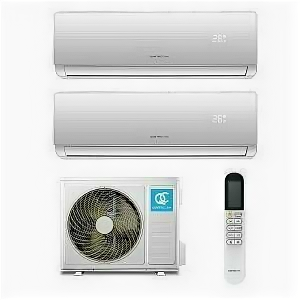 Мульти сплит-система на 2 комнаты QUATTROCLIMA QN-FM14UA + QV-FM07WA + QV-FM09WA (20 м2 + 25м2)