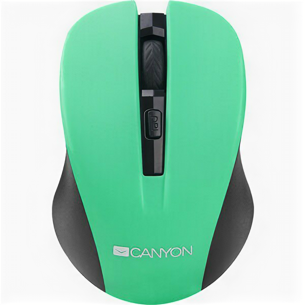 Мышь Canyon CNE-CMSW1G мышь цвет - зеленый беспроводная 2.4 Гц DPI 800/1000/1200 DPI 3 кнопки и колесо прокрутки прор (CNE-CMSW1G)
