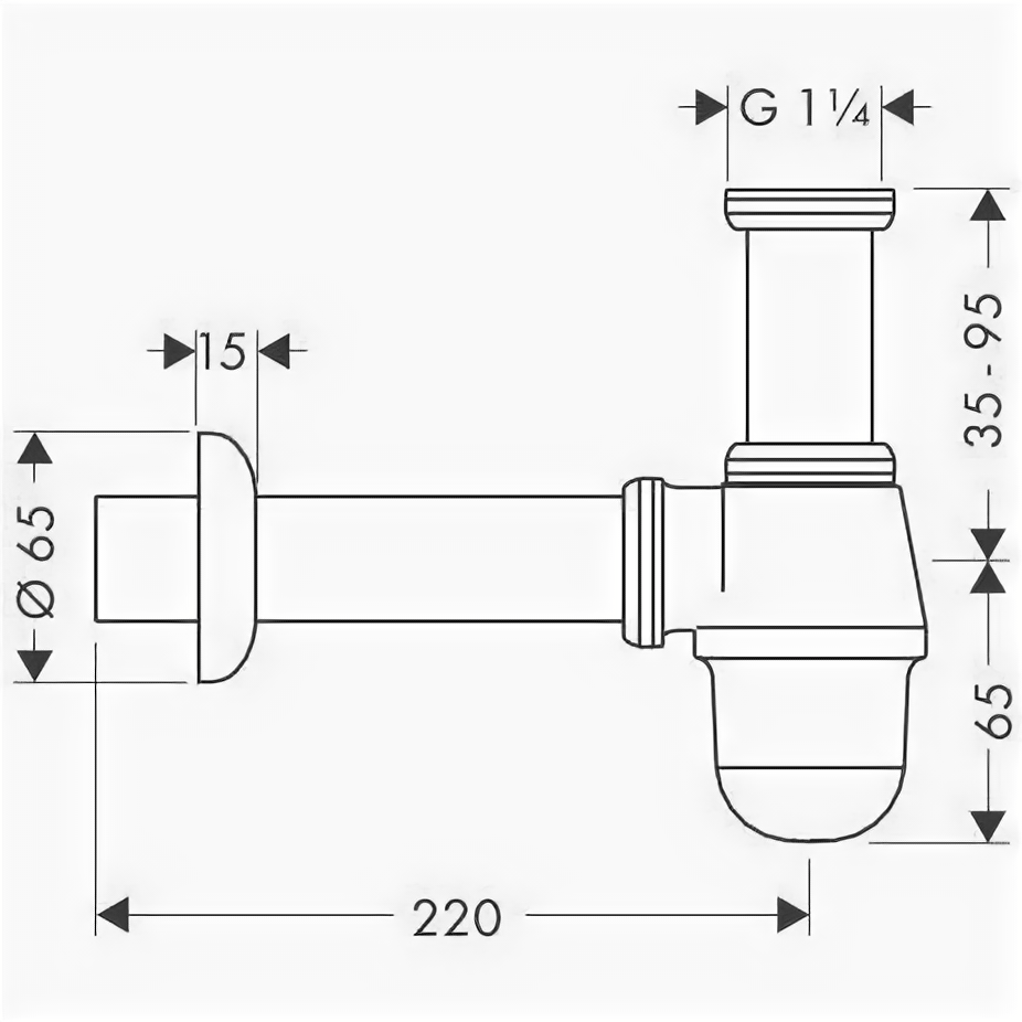 Сифон для раковины Hansgrohe - фото №2