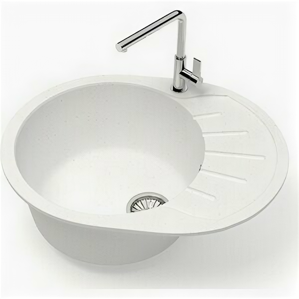 Кухонная мойка Glanz J-010-31 белая, матовая