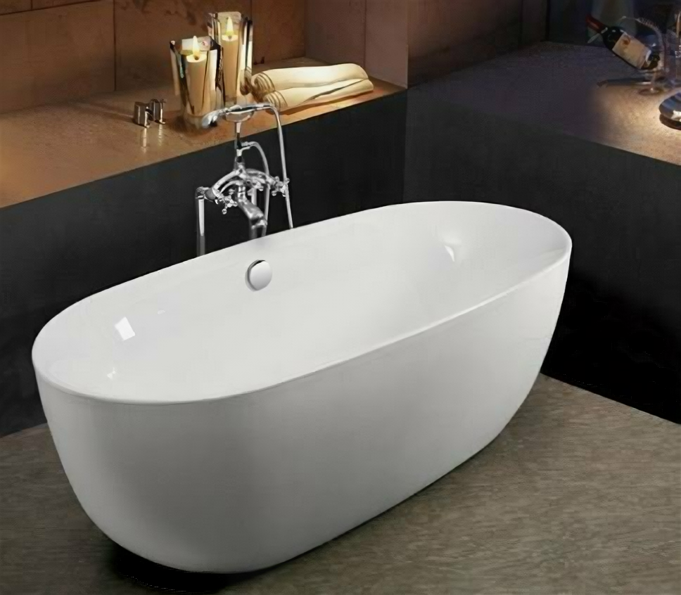 Отдельностоящая акриловая ванна Esbano Rome 170*80 белая