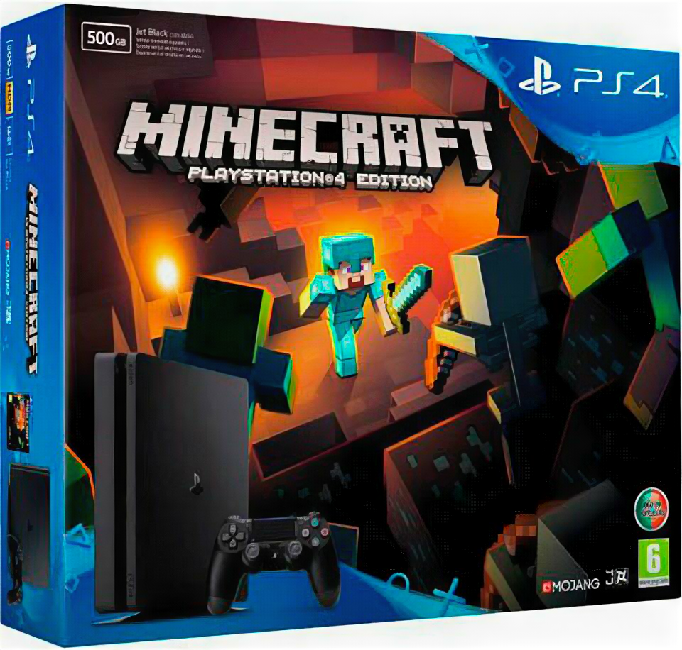   Sony PlayStation 4 Slim 500  HDD + Minecraft PS4 Edition