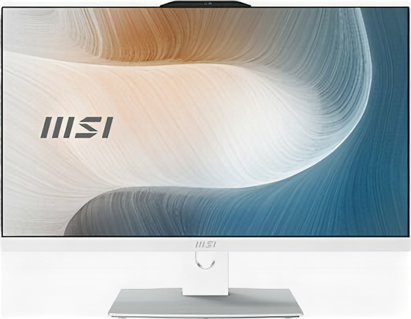 Моноблок MSI Modern AM242TP 12M-214XRU 23.8" Full HD Touch i5 1240P (1.7) 16Gb SSD512Gb Iris Xe noOS GbitEth WiFi BT 120W клавиатура мышь Cam белый 1920x1080